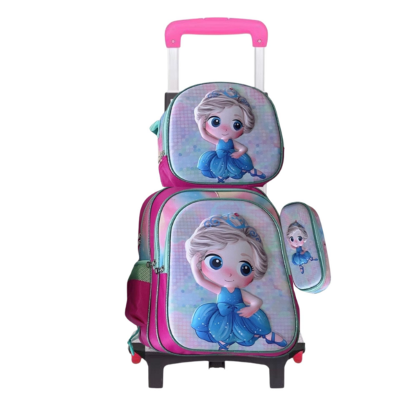 MOCHILA MULTICOLOR  PRINCESAS SIRENAS  3EN1